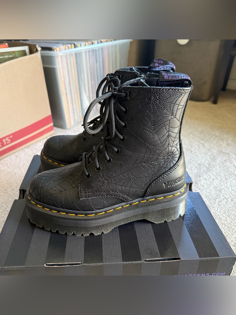 Dr Martens Wednesday Platform Jadon Boots 🕷️🖤 - Picture 8 of 15
